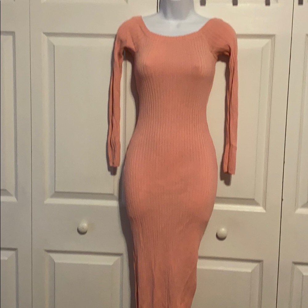 Michael Korse peach dress